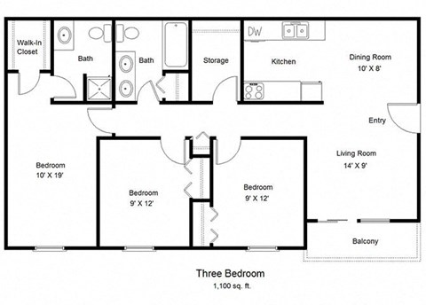 3 Bedroom Floor Plans